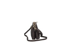 Griselda-Genuine Leather Crossbody Bag with Double Compartment – Made in Italy