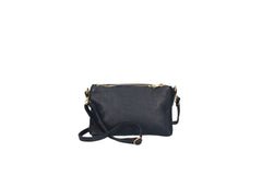 Griselda-Genuine Leather Crossbody Bag with Double Compartment – Made in Italy