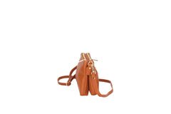 Griselda-Genuine Leather Crossbody Bag with Double Compartment – Made in Italy