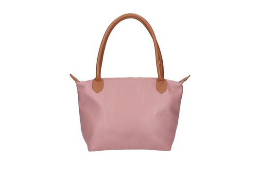 Peony-Genuine Leather Two-Tone Shoulder Bag